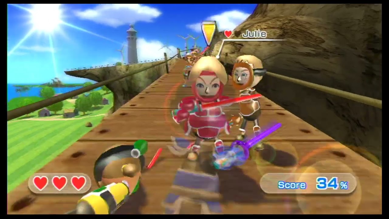 Swordplay Showdown, but every level has 100 Miis and I rewrote them (Level 1)