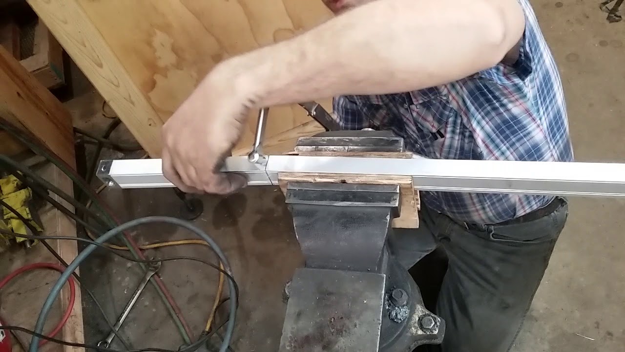 Cutting glass encoder rail.