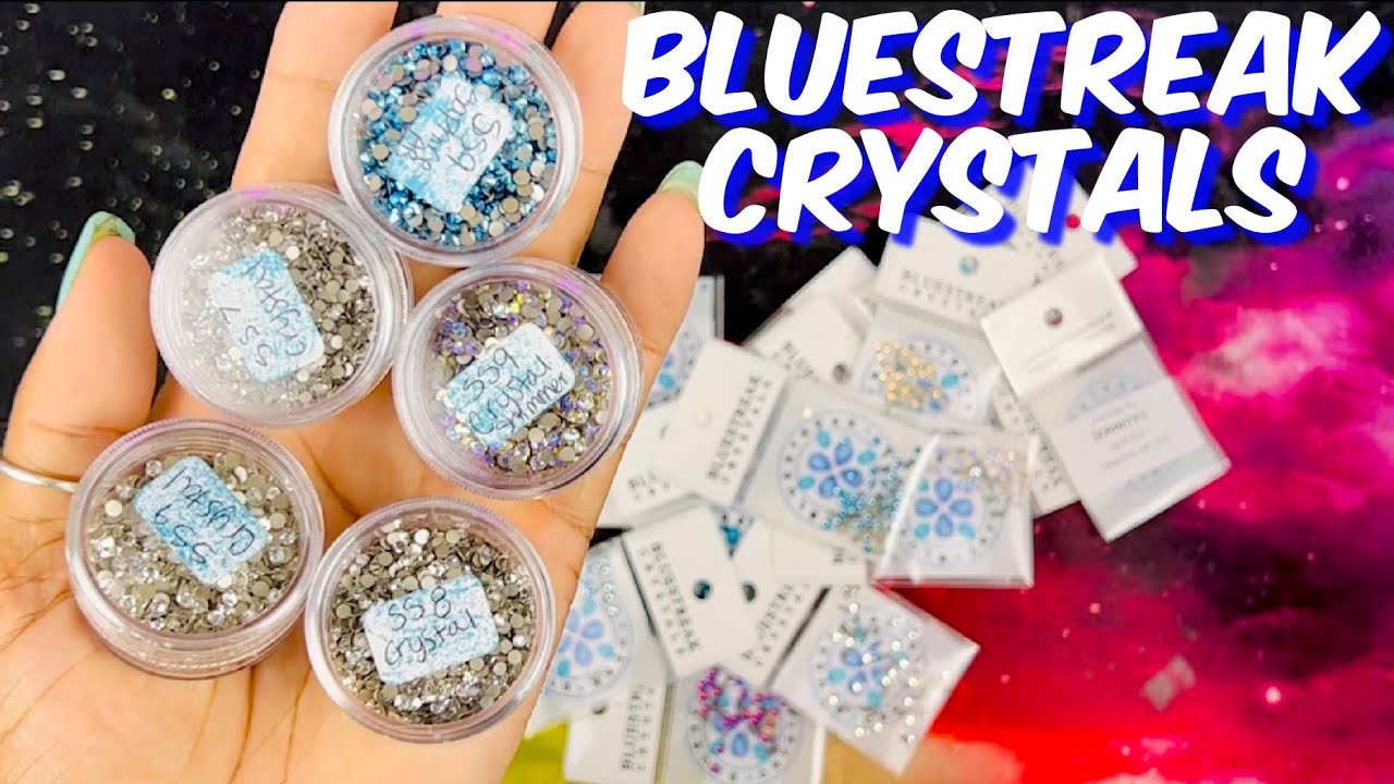 UNBOXING HAUL BLUESTREAK CRYSTALS | SERENITY CRYSTALS| DIY | SWAROVSKI DUPE | COLORS AND SIZES