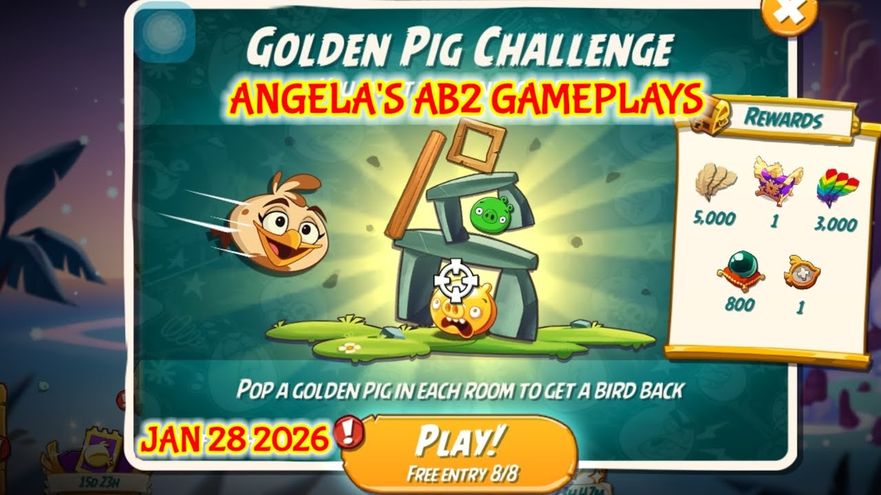 Angry birds 2 The Golden pig challenge 28/01/2026 - 29/01/2026