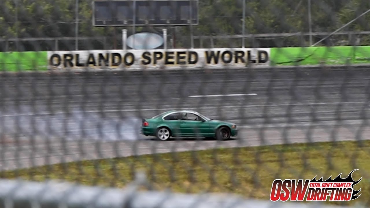 Green BMW E46 - 10.09.2022 OSWDRIFT.JP Cars Coffee & Drifting - Orlando Speedworld