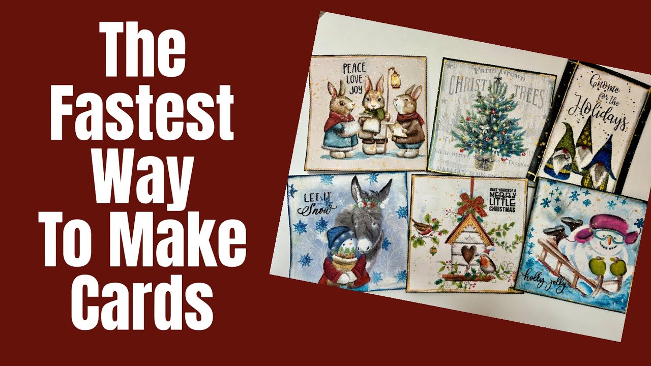 FAST TRACK CARD MAKING - Iron Decoupage Technique #napkinart #decoupage #artjournal
