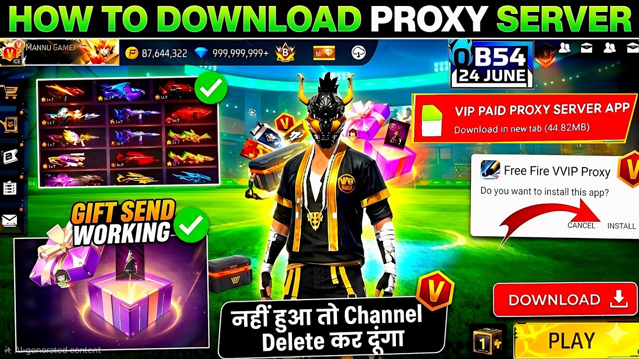 How To Download Proxy Server 💯😱🔥, proxy Server Free Fire Kaise Download Karen, VVIP Proxy Server ff
