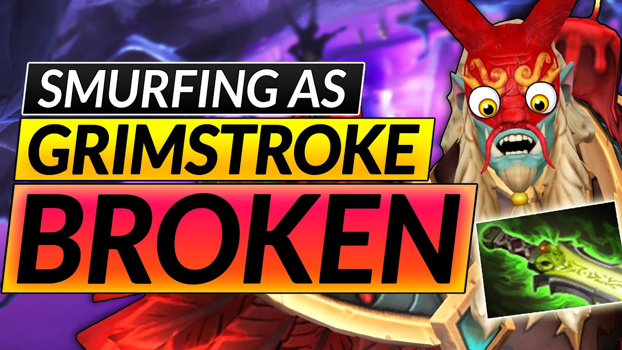 How to RANK UP with EVERY HERO - GRIMSTROKE MID SMURF Tips ANALysis - Dota 2 Guide