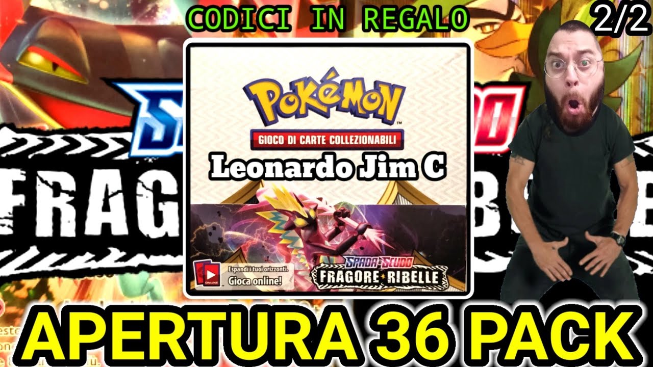MA QUANTE CE NE SONO? 😲 APERTURA BOX DA 36 PACK FRAGORE RIBELLE - SPADA E SCUDO + CODICI IN REGALO!