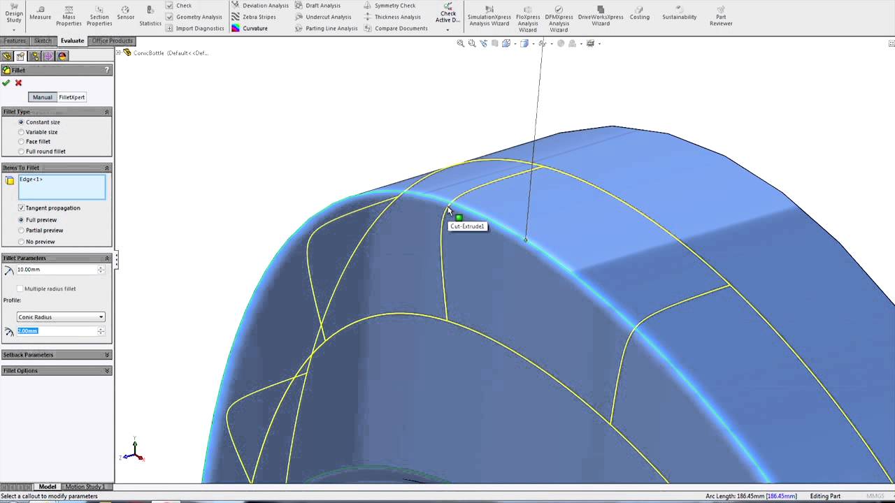 SOLIDWORKS - New in 2014: Conic Fillets