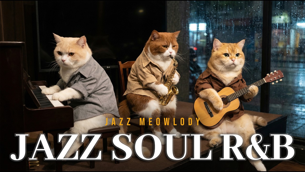 Jazz Meowlody | Smooth Jazz Soul R&B for Stress Relief, Sleep & Peaceful Night Vibes