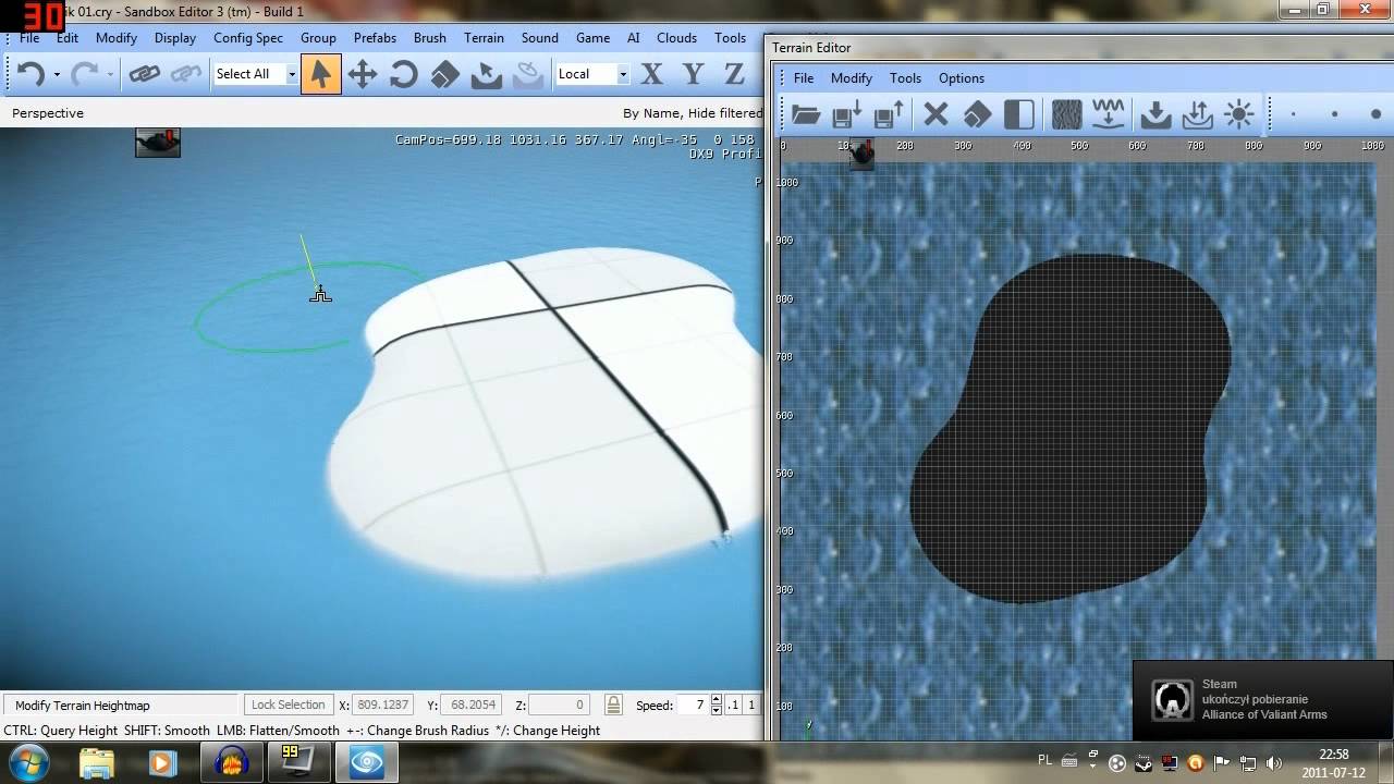 CryEngine Sandbox Editor 3 - Poradnik 1