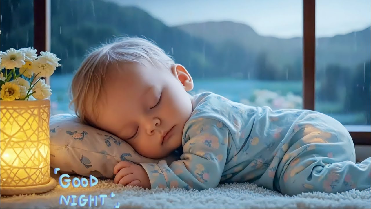 Overcome Insomnia in 3 Minutes 😴 60 BPM lullaby with Rain Sounds 🌧️ Baby Sleep Music 🎶