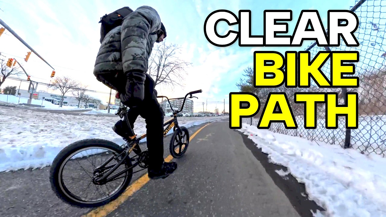 Eisenhower Park Bike Path - Snow Is Clear Mostly