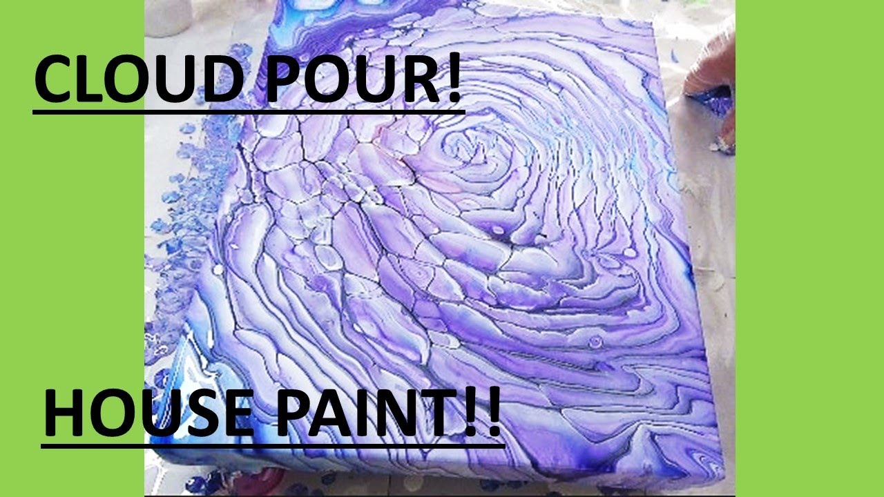 House Paint Enamel Cloud Effect Next Level - Acrylic Pouring Fluid Art, Cloud Painting