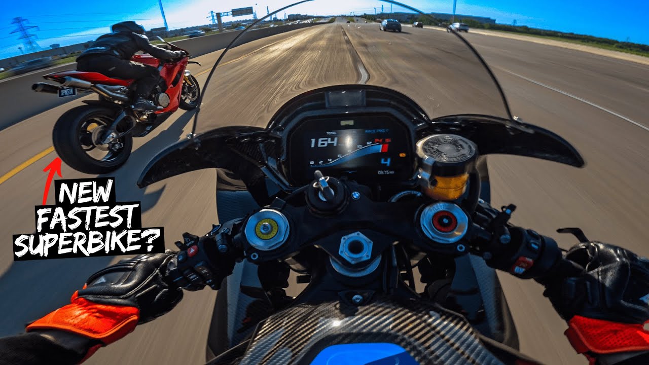 BRAND NEW DUCATI V4 HITS 215 MPH RACING MY M1000