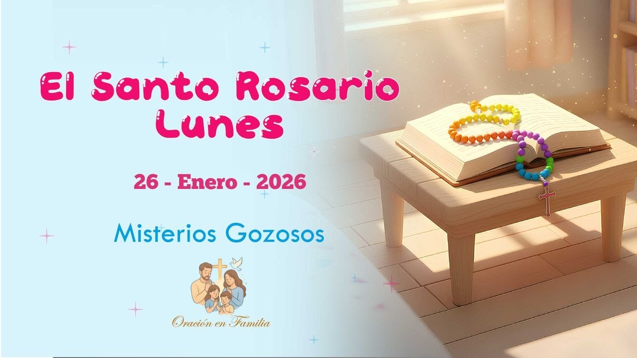 Rosario para Niños Hoy  Lunes 26  Enero | Oración Suave y Guiada para los Más Pequeños