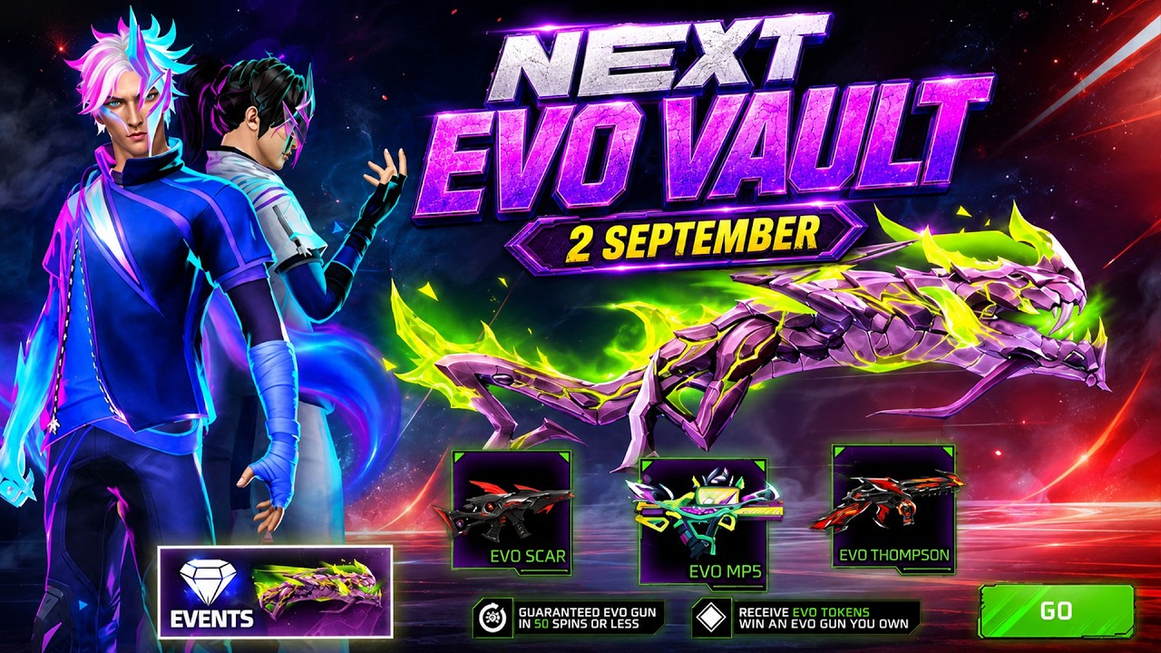 Finally! Next Evo Vault Confirmed 🤩 | 2 September Evo Vault Guns | Free Fire MAX