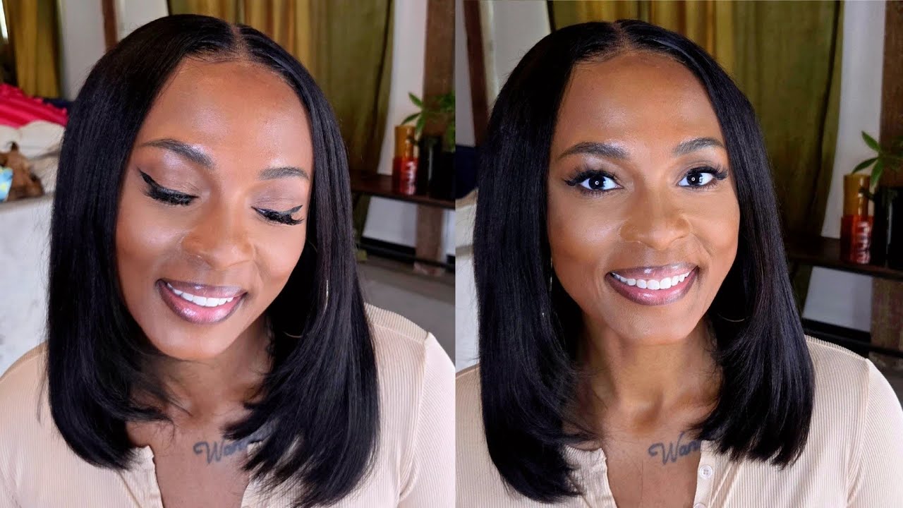 The Most Natural Wig Ever! Layered Human Hair Bob Beginner Wig ft Unice Hair 