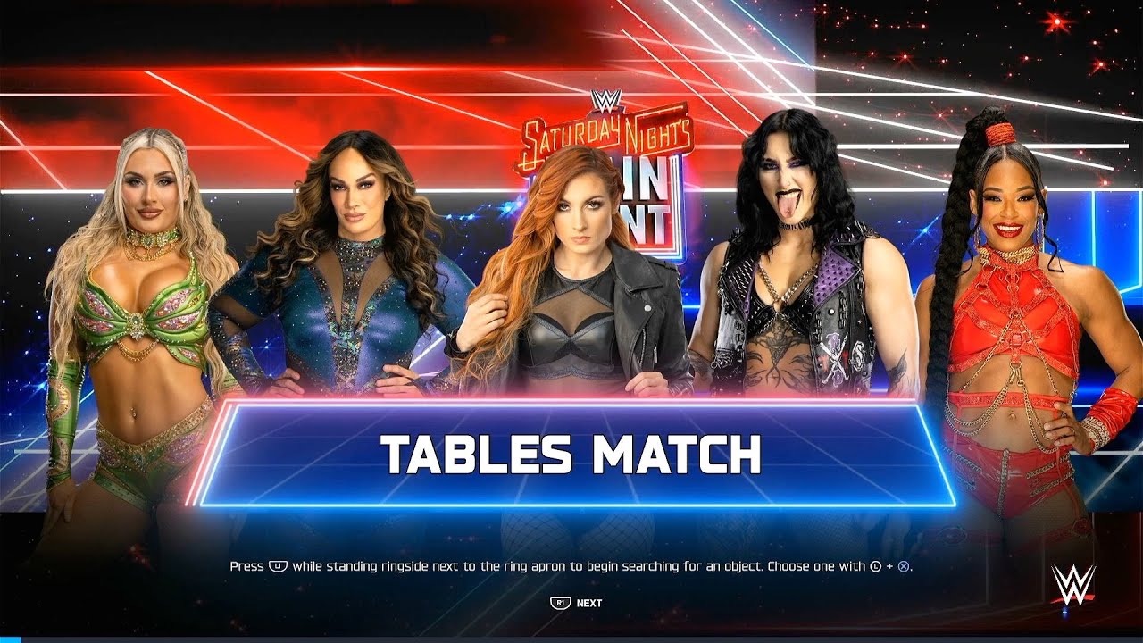 WWE 2K25 Gameplay - WOMENS TABLE Match - SATURDAY NIGHT MAIN EVENT