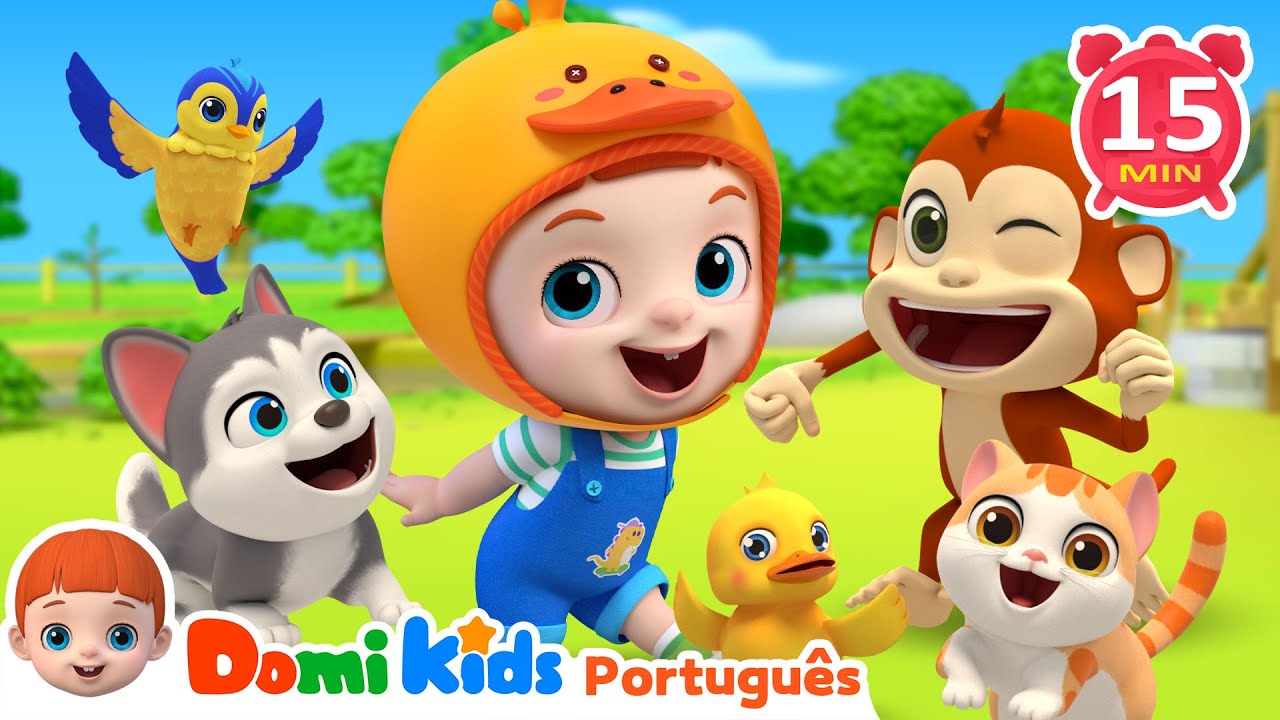 🎵 Dança Como um Animal! Pule, Gire e se Divirta! 🐱 | Rimas Infantis E Desenhos Animados | Domi Kids
