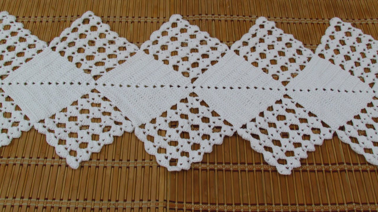 como TEJER CAMINO de MESA en CROCHET