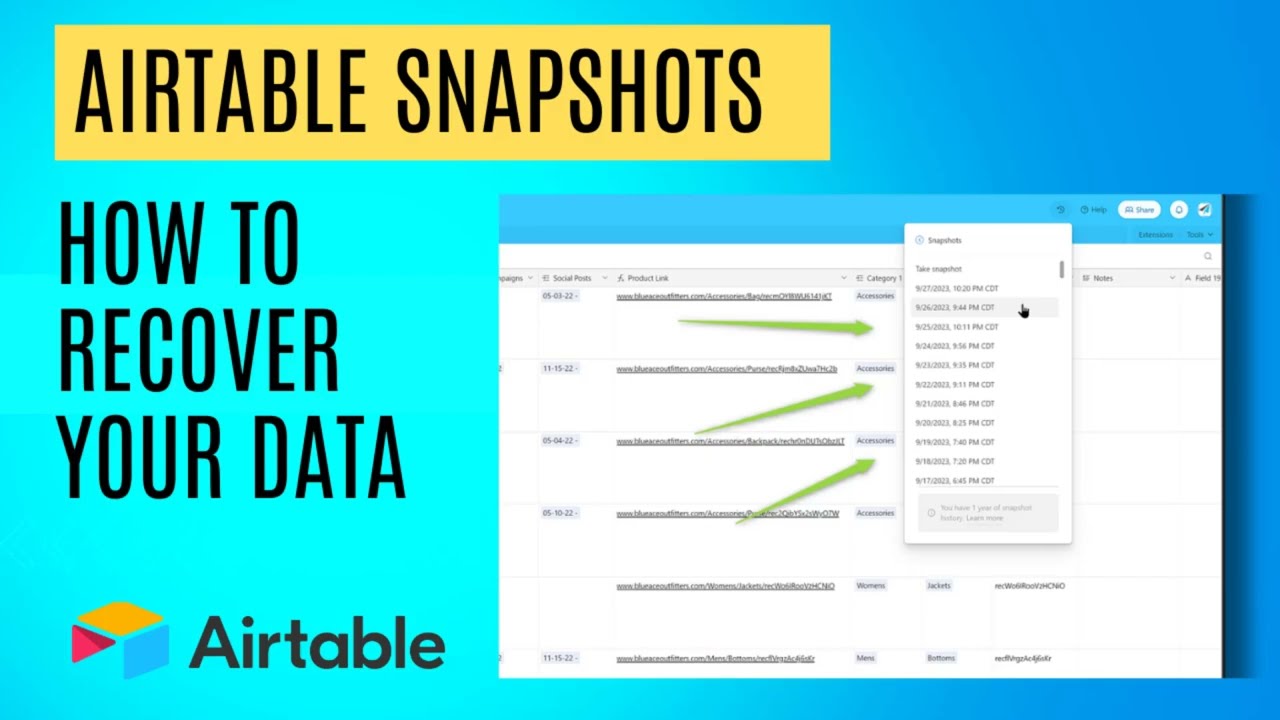 Airtable Snapshots - Everything you need to know