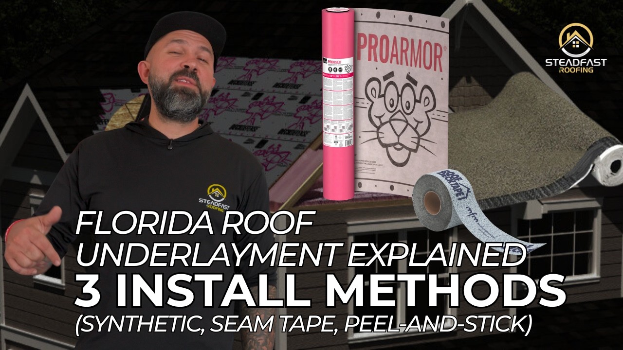 Florida Roof Underlayment Explained: 3 Install Methods (Synthetic, Seam Tape, Peel & Stick)