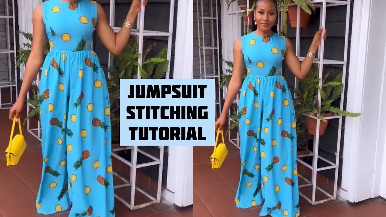 How to SEW a jumpsuit with pockets, step by step for beginners. Jumpsuit Stitching Tutorial