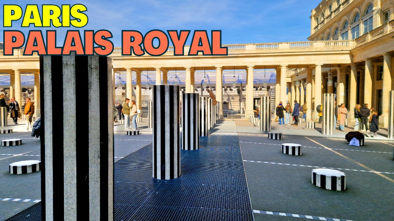 Experience The Beauty Of Black And White Parisian Courtyards of Palait Royal