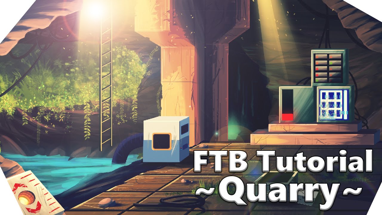How to set up a Quarry + Tesseract • Minecraft FTB Tutorial