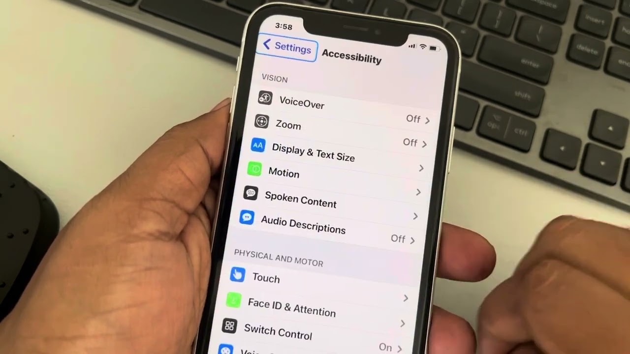 How to turn off switch control in iPhone