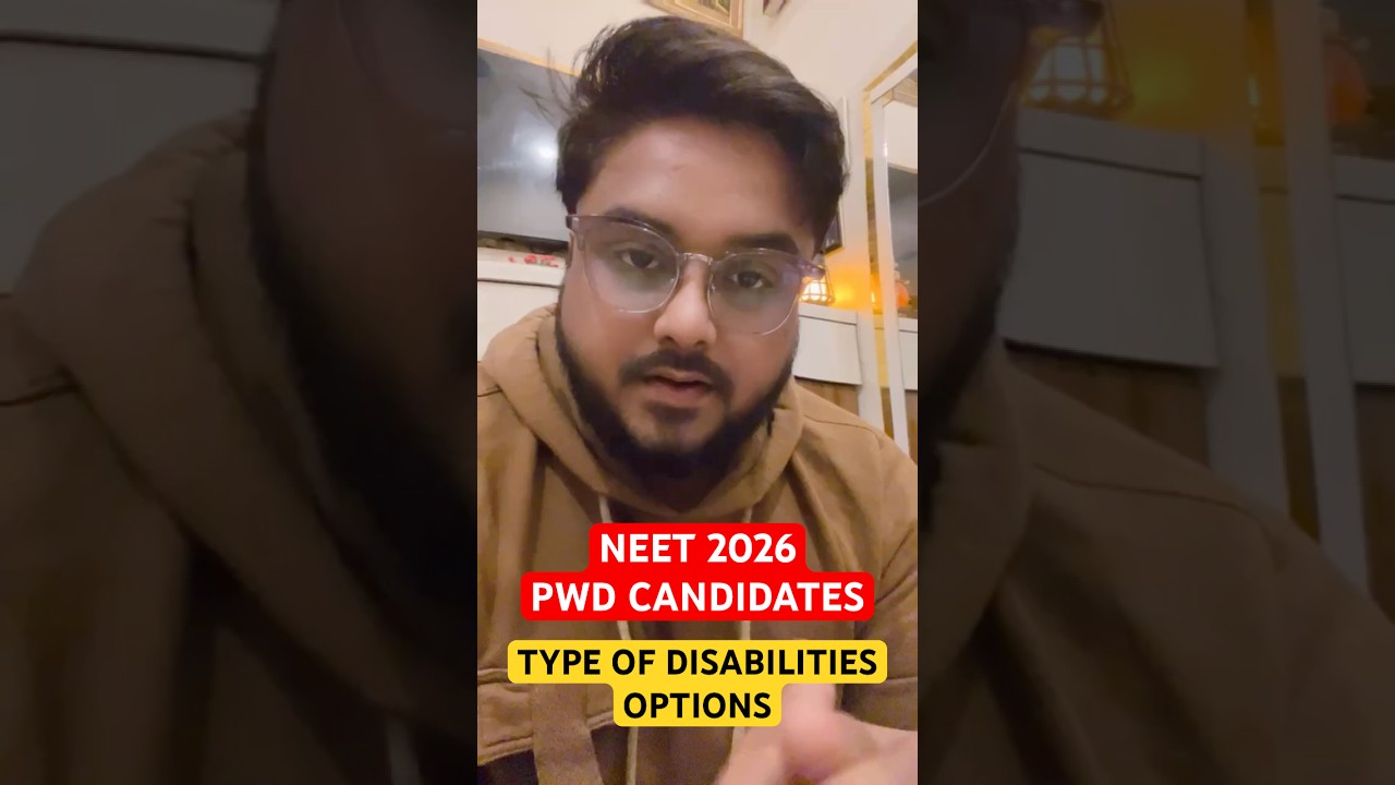 Type Of Disabilities In Neet 2026 Registration Form PwD Candidates UDID Disability Certificate #MBBS