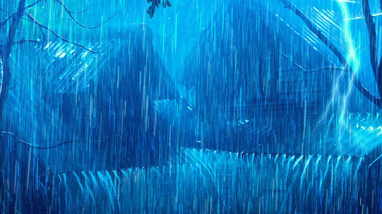 SOOTHING RAIN SOUND at the forest make you sleep well | Thunderstorm for Sleeping - Rain Sound