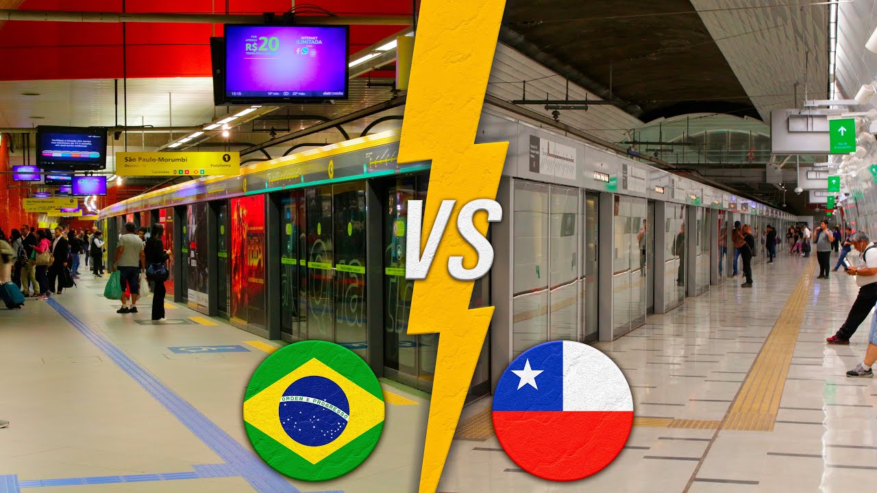 Linhas de Metrô Mais Modernas: São Paulo (Brasil) vs Santiago (Chile)
