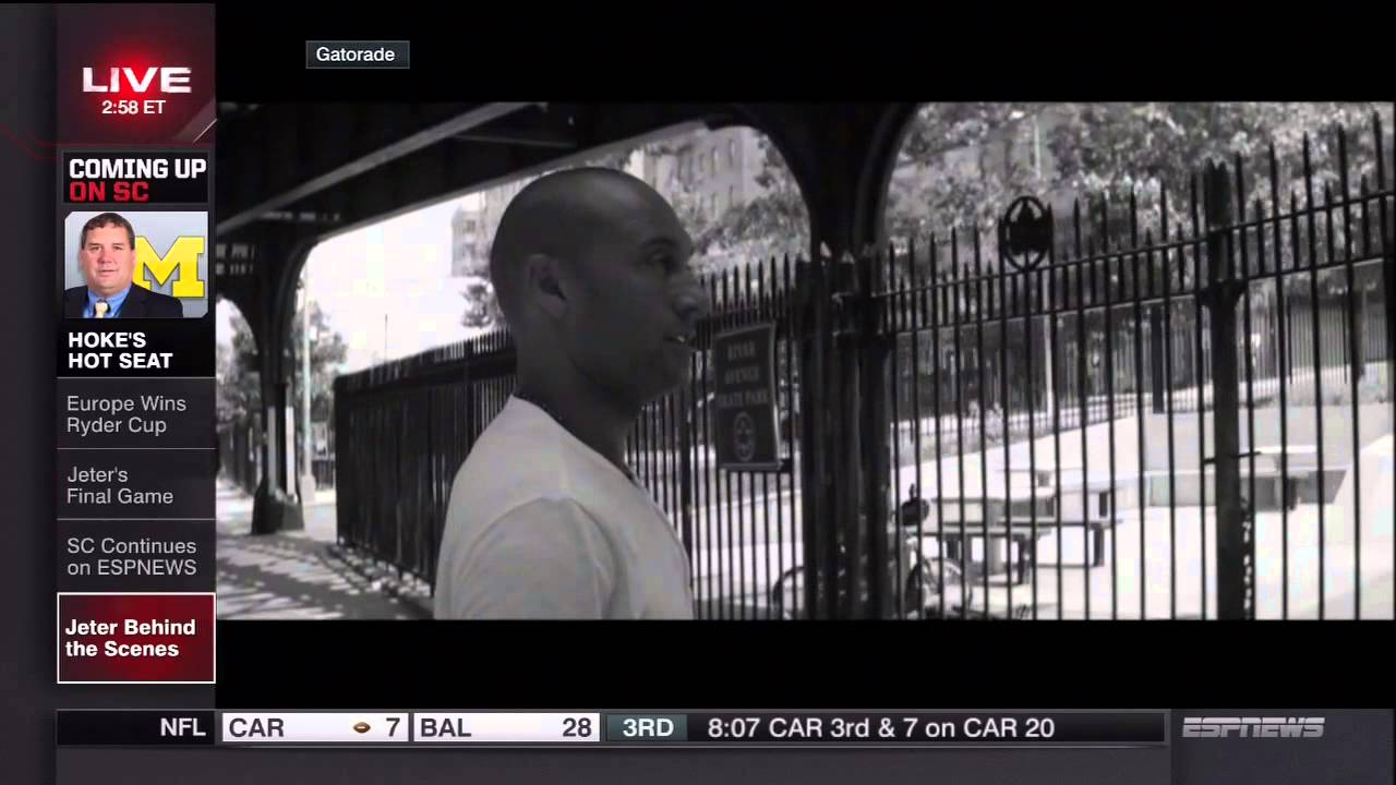 Sportcenter Behind Jeter Gatorade commercial