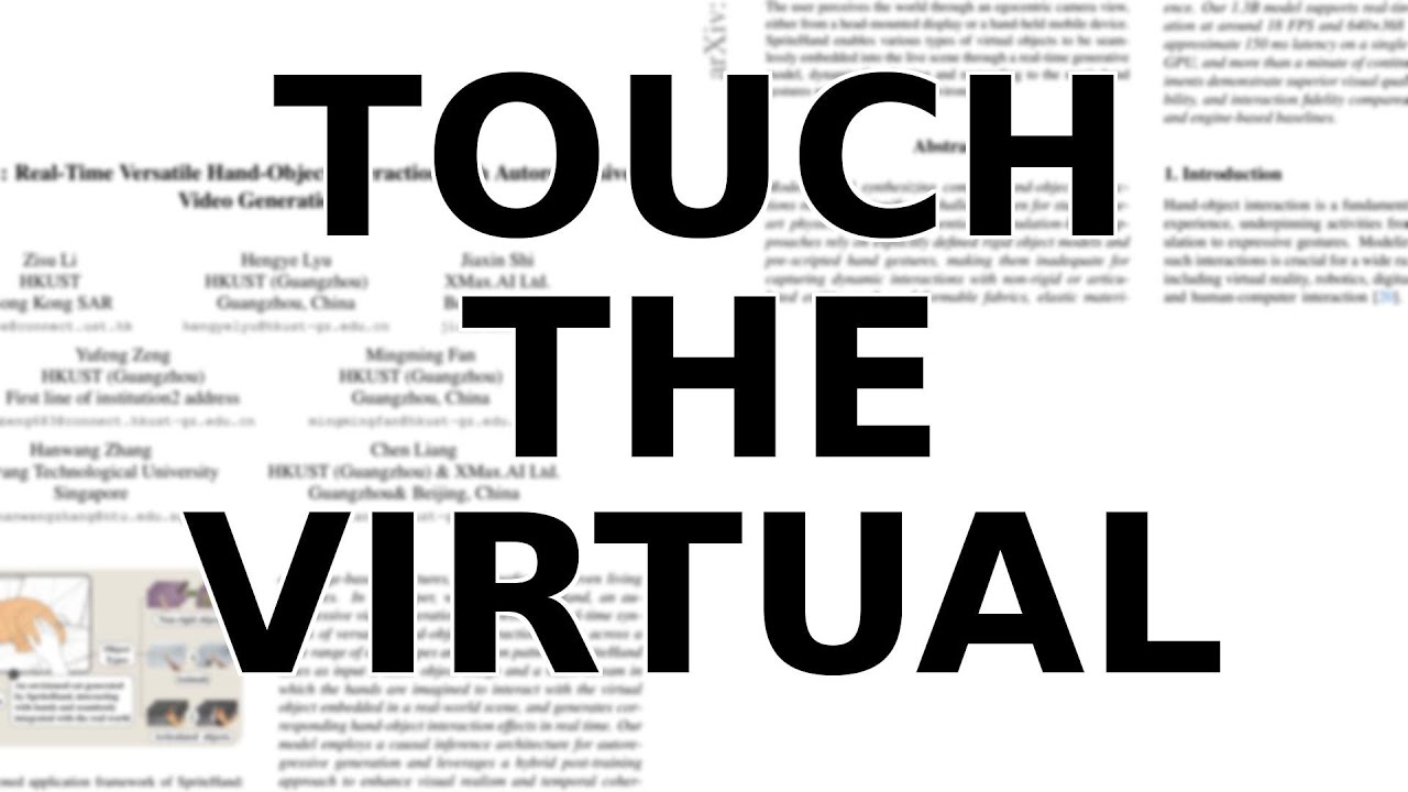 AI Lets You 'Touch' Virtual Objects in Real-Time! The Future of AR?