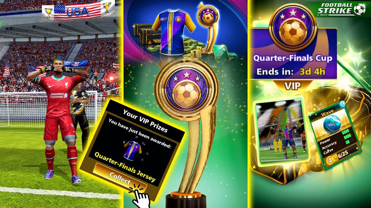 Football Strike - QUARTER-FINALS CUP WITH VIP PASS // 2 VIP bags & New Jersey! (EPIC GAMES!)