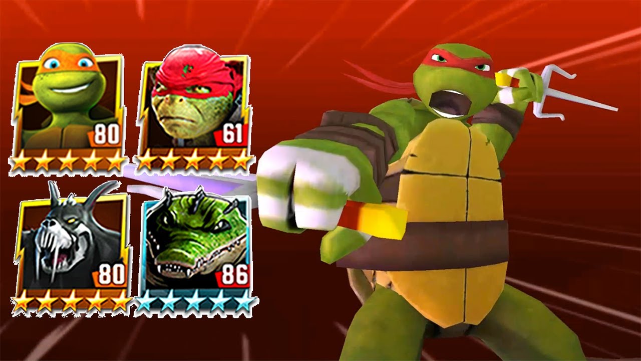 TMNT Legends Raph, Mikey, Rahzar, Leatherhead, Raph Movie