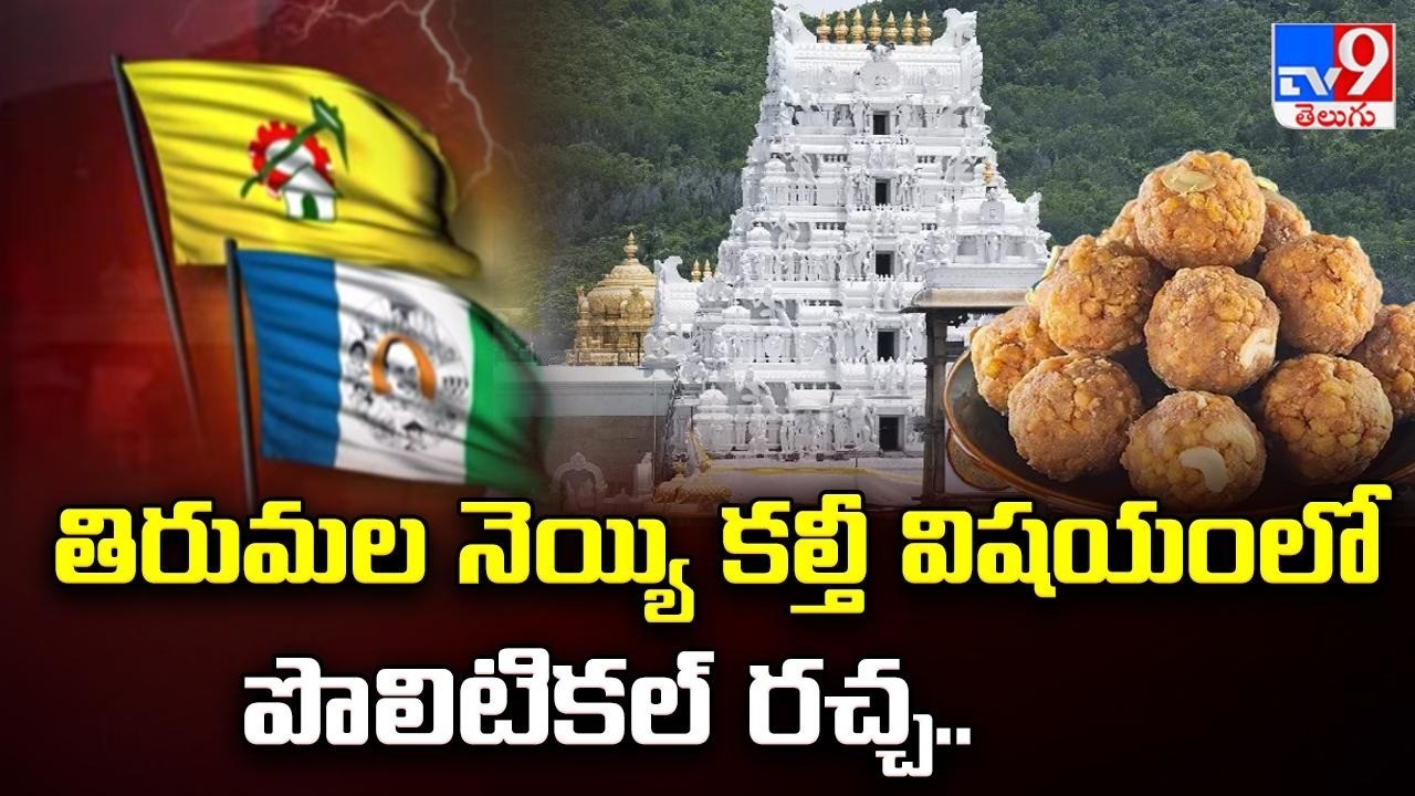 TTD laddu Row : తిరుమల నెయ్యి కల్తీ విషయంలో పొలిటికల్ రచ్చ..- TV9