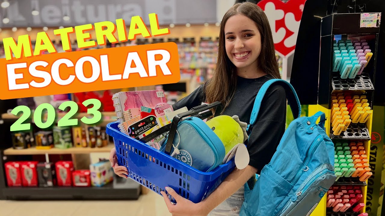 COMPRANDO MEU MATERIAL ESCOLAR 2023 | Canal da Lívia