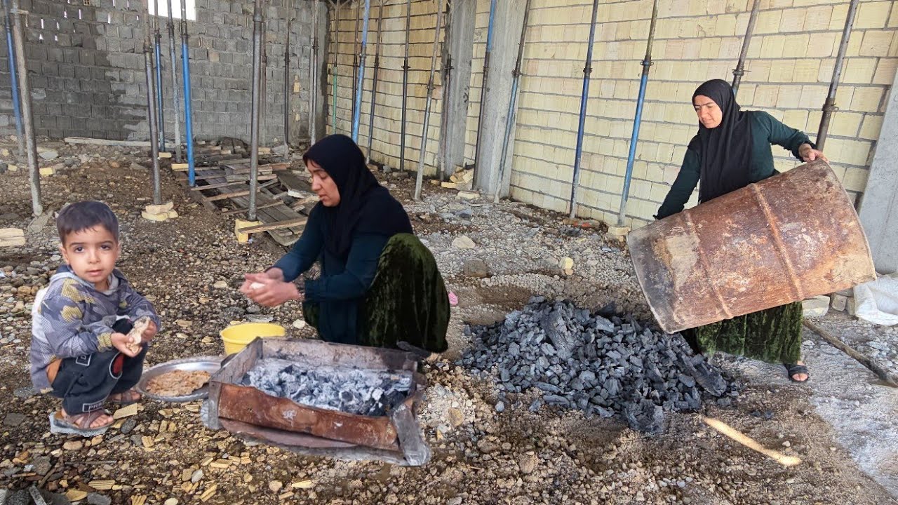 Charcoal production to meet financial needs and make local bread
