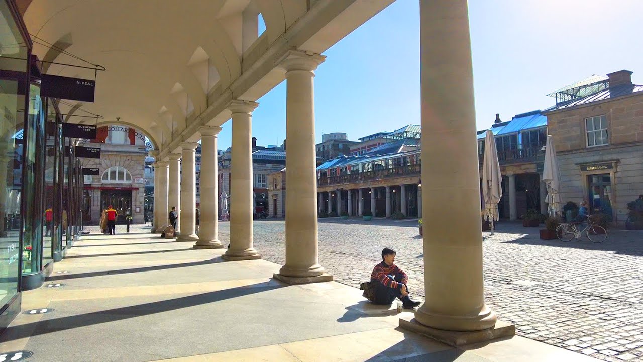London’s Famous Covent Garden - Empty Market & Closed Theatres! | 4K | Mar 2021