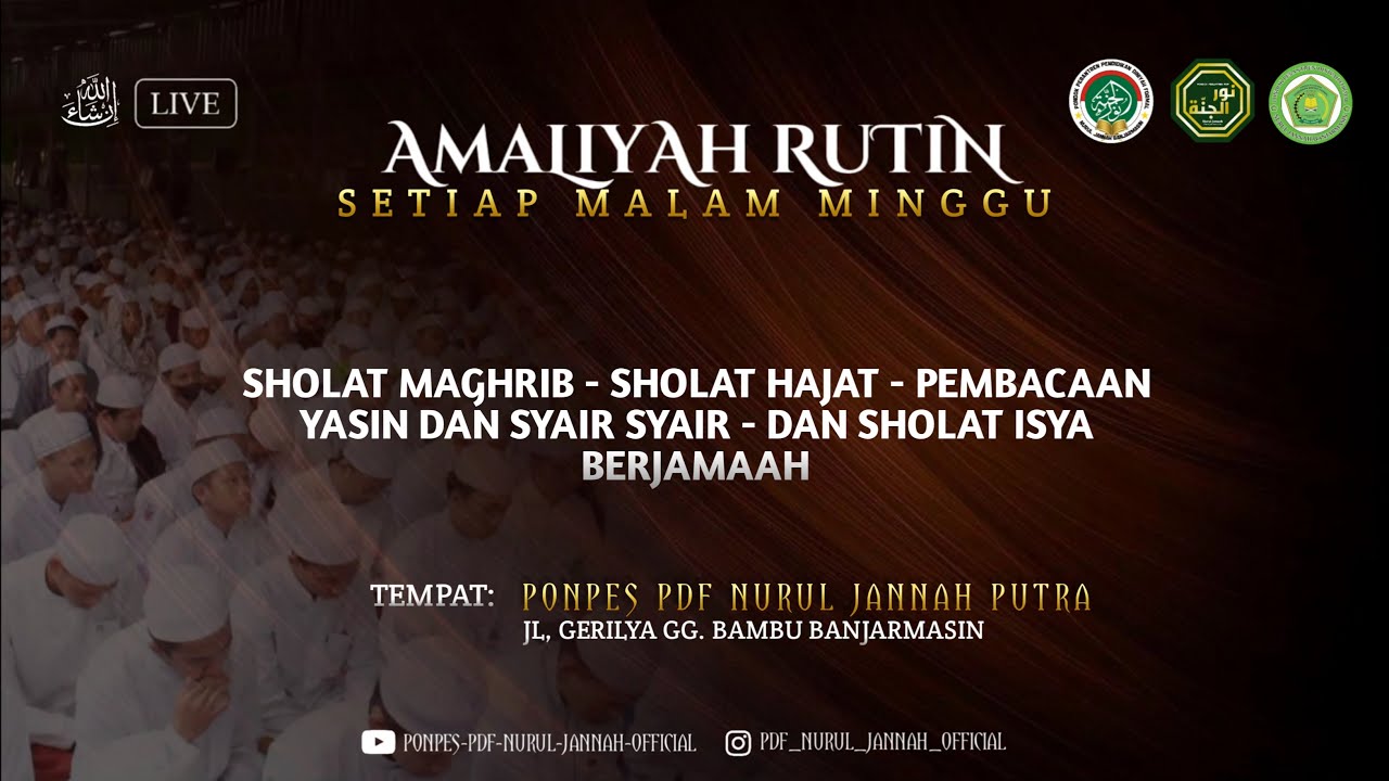 [LIVE] AMALIYAH RUTIN SETIAP MALAM MINGGU (  1 ULYA  )