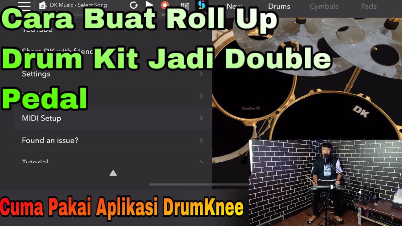 TUTORIAL BUAT ROLL UP DRUM KIT BISA MAIN DOUBLE PEDAL