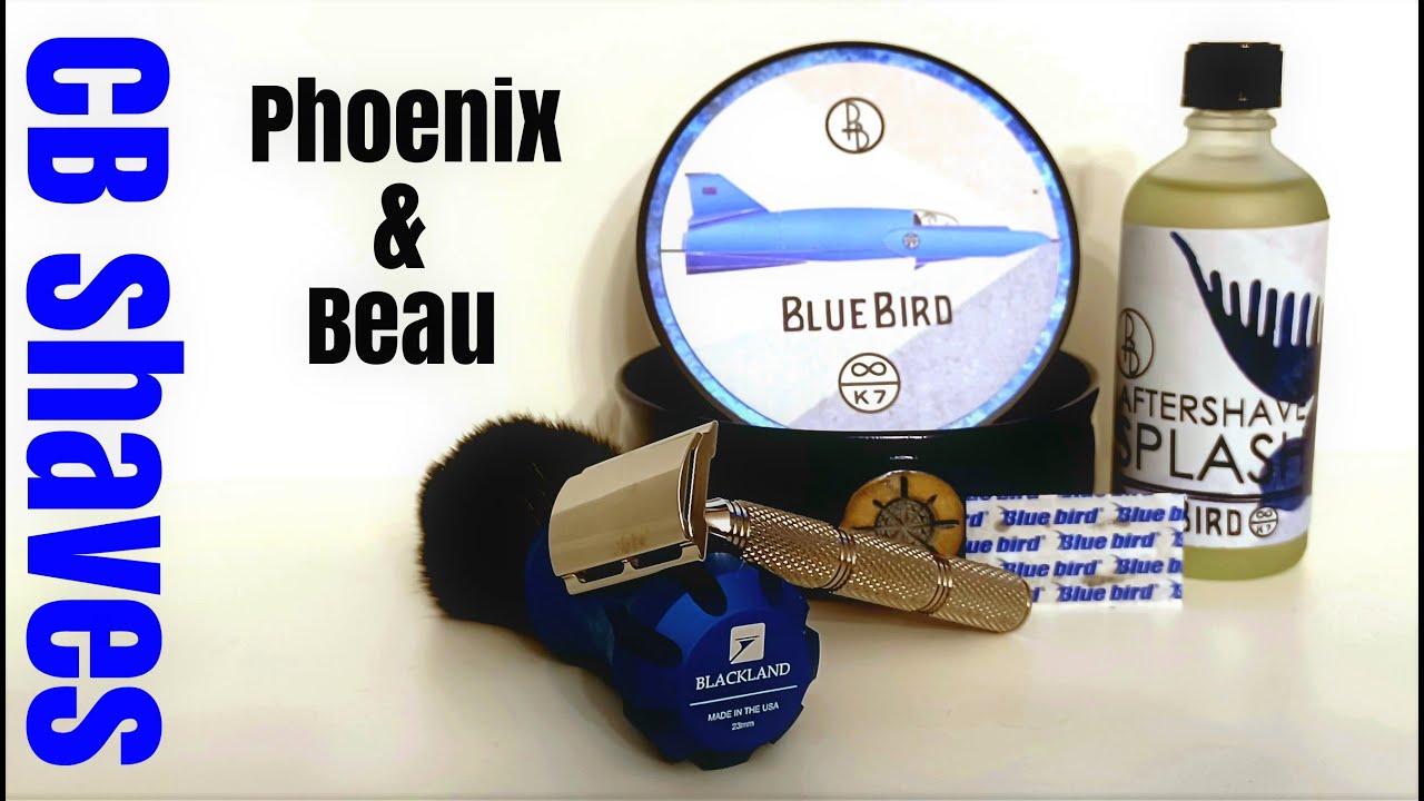 First Shave Of 2022. Phoenix & Beau- Blue Bird K7 / RazoRock Game Change 84P / Blue Bird Blade......