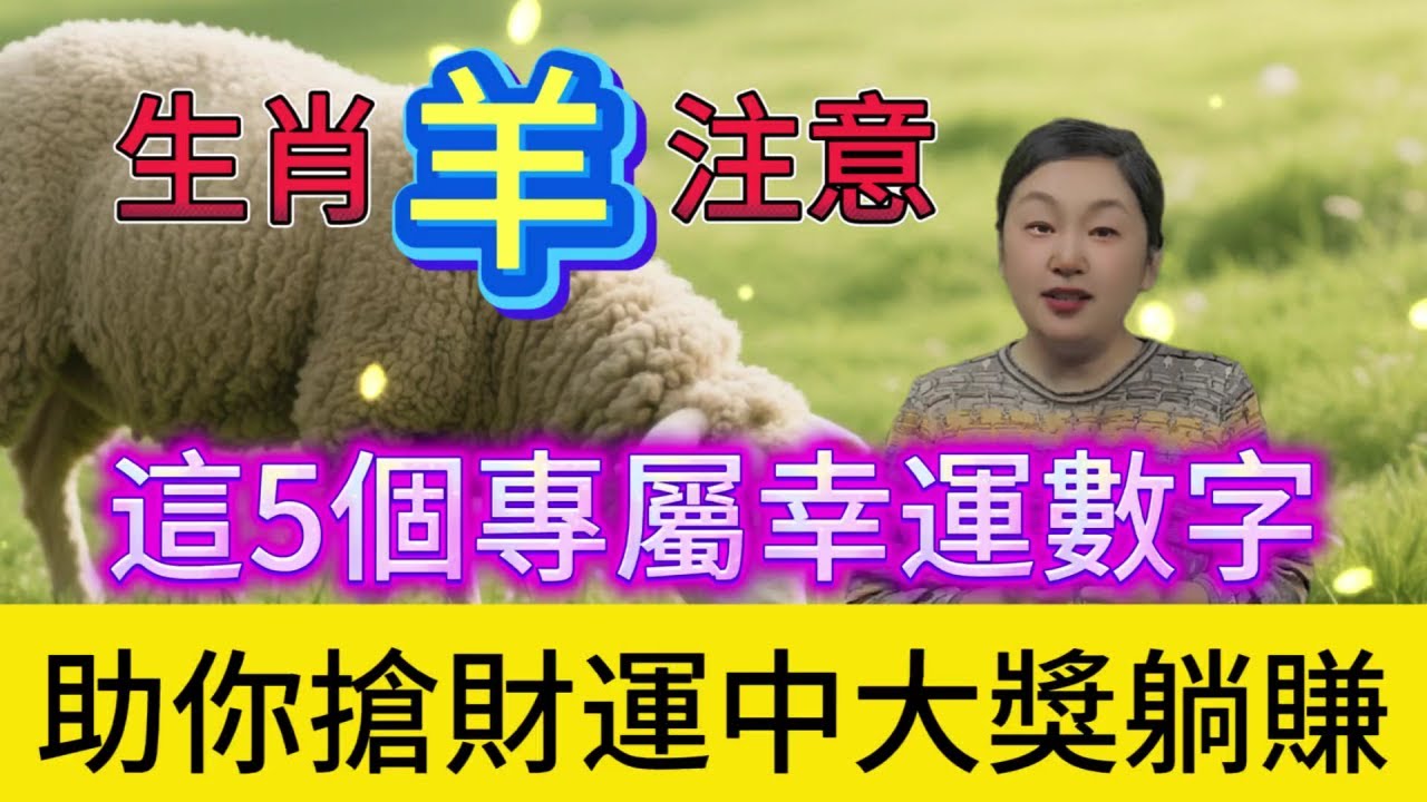 早知道早發財！生肖羊千萬別劃走！這5個專屬幸運數字，用好了助你搶財運、中大獎，意外之財擋不住，躺著也能賺大錢！#生肖 #十二属相 #運勢 #財運 #財富