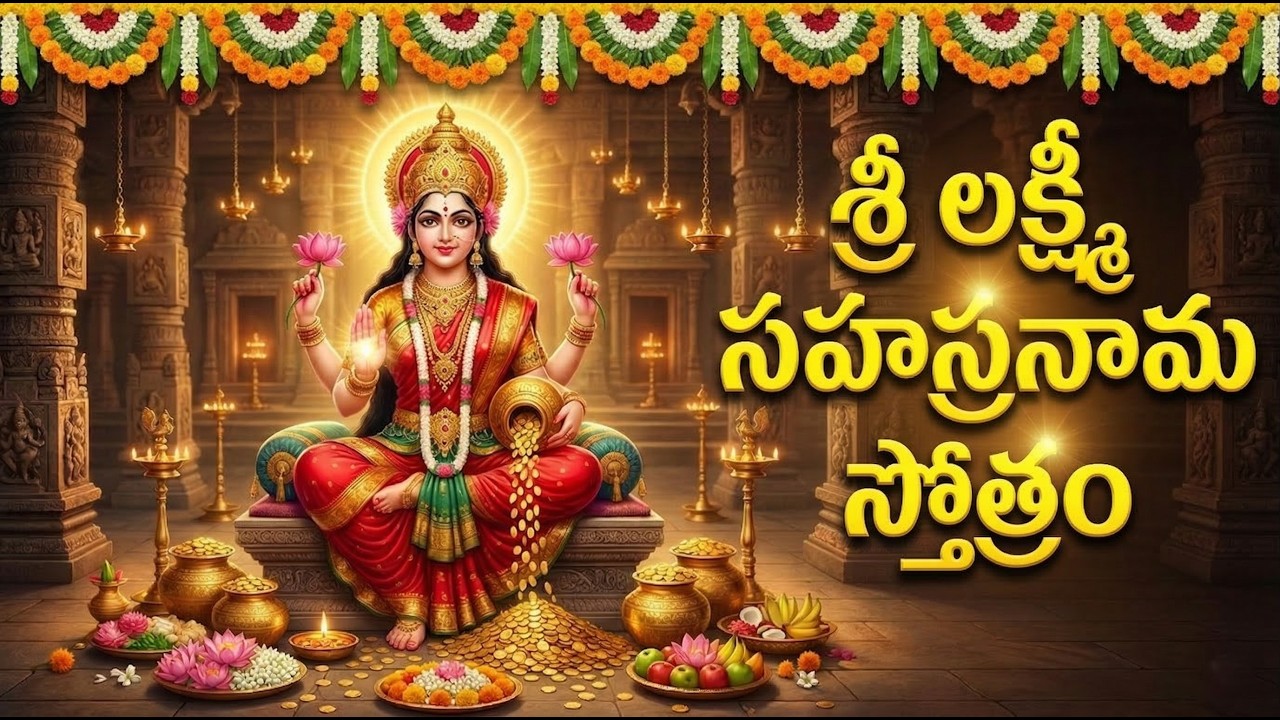 శ్రీ లక్ష్మీ సహస్రనామ స్తోత్రం | Sri Lakshmi Sahasranamam Full Telugu | Friday Special Songs
