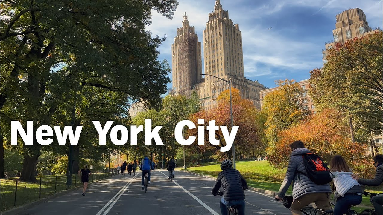 4K | Central Park | Autumn Bike Ride