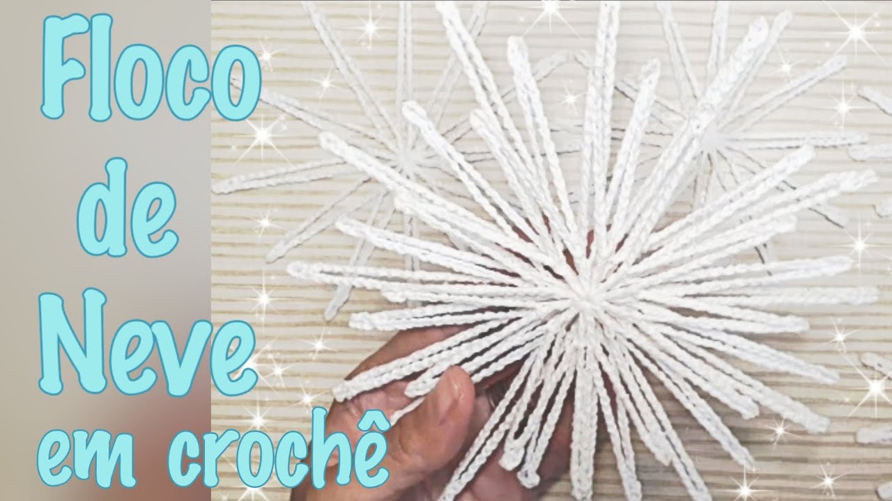 Floco de Neve 3D em crochê, passo a passo fácil e rápido ❄☃️🎄- Dengo de Mainha💝