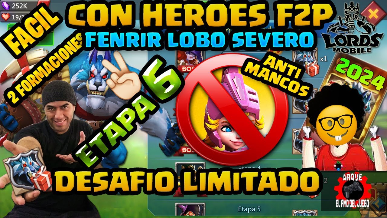 DESAFIO LIMITADO SED DE SANGRE ETAPA 6 FENRIR LOBO SEVERO V2 LORDS MOBILE 2024 🤗🐺🔓⁉️✅