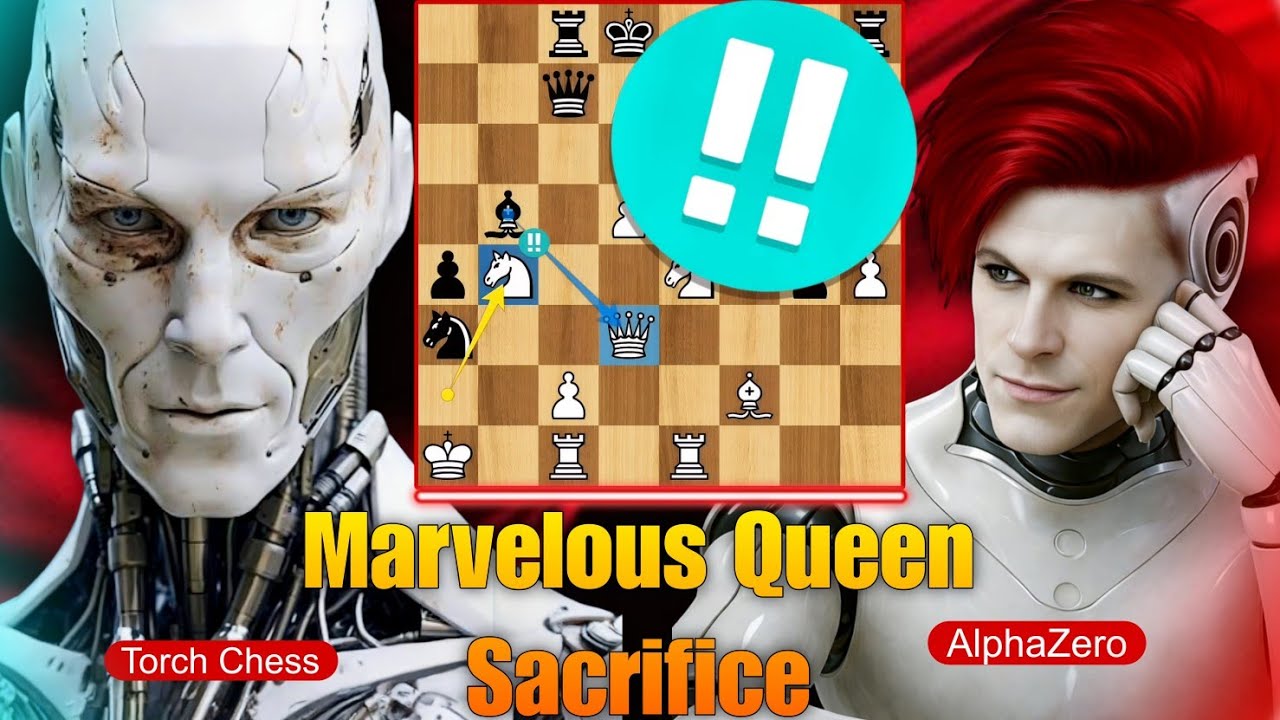 AlphaZero блестяще пожертвовал ферзя против второго по популярности в мире шахматного движка Torc...