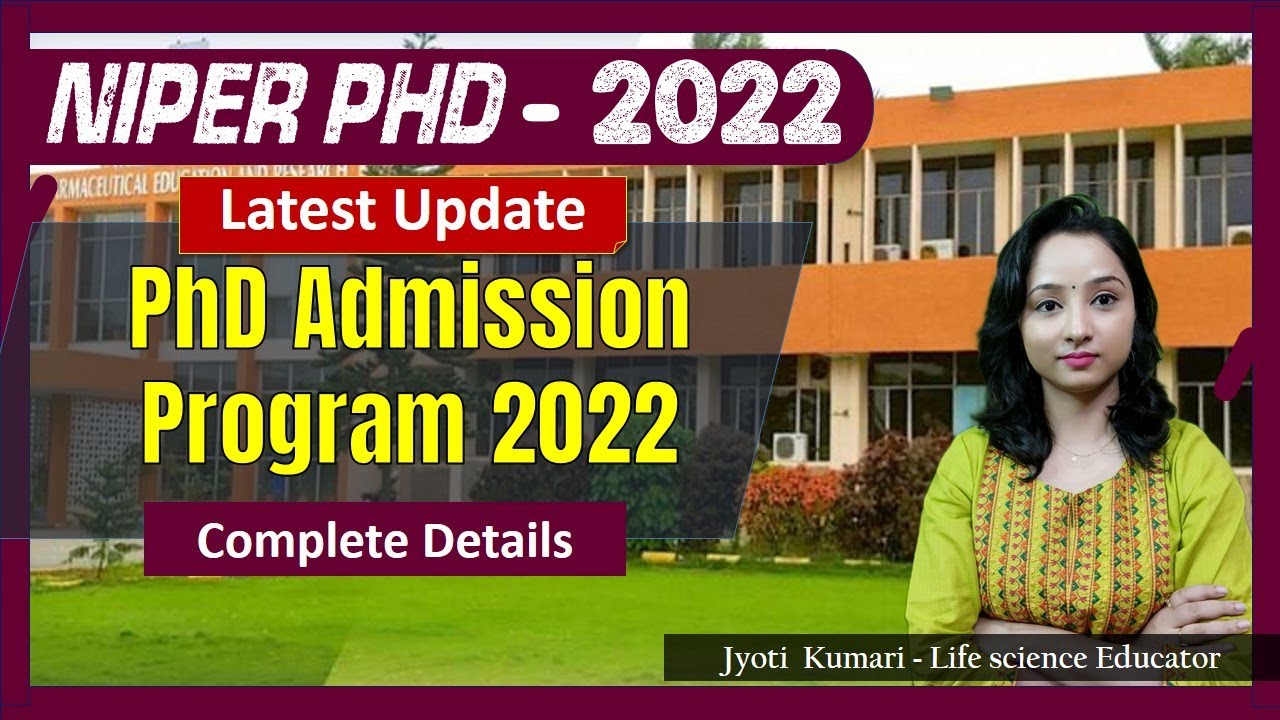 NIPER PhD Admission Program 2022