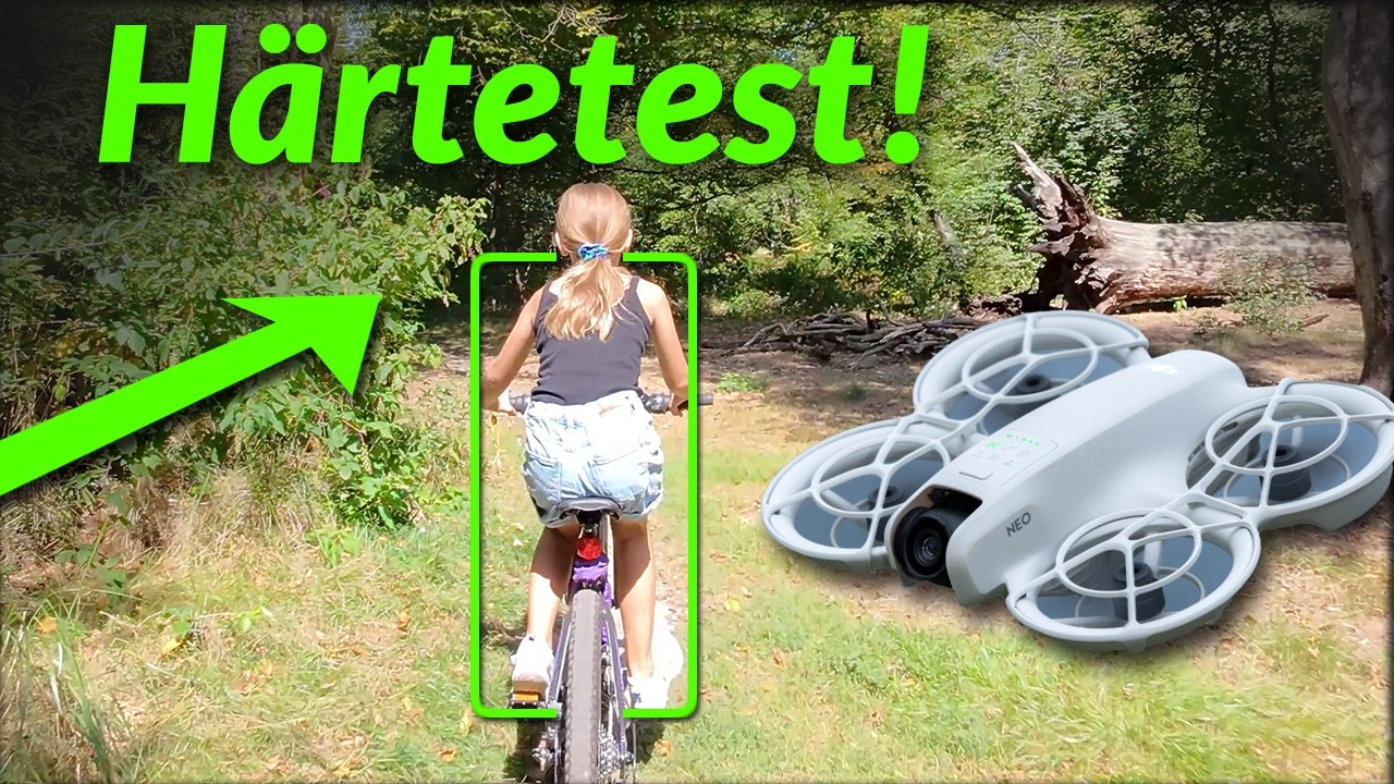 DJI Neo: Härtetest mit Mountainbike im Wald - FollowMe / Folgen - Crash? [Praxistest]